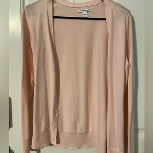 Pink Cotton Blend Cardigan